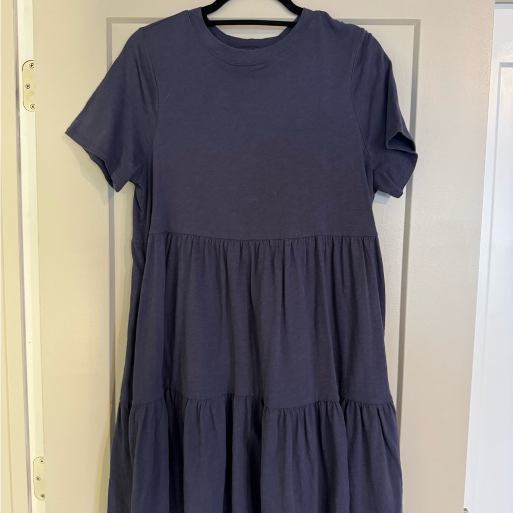 Old Navy Kids Dark Blue Tiered Dress